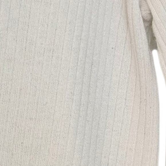 Tuckernuck Cream White Ribbed Henley 3/4 Sleeve Knit Sweater - Picture 5 of 8